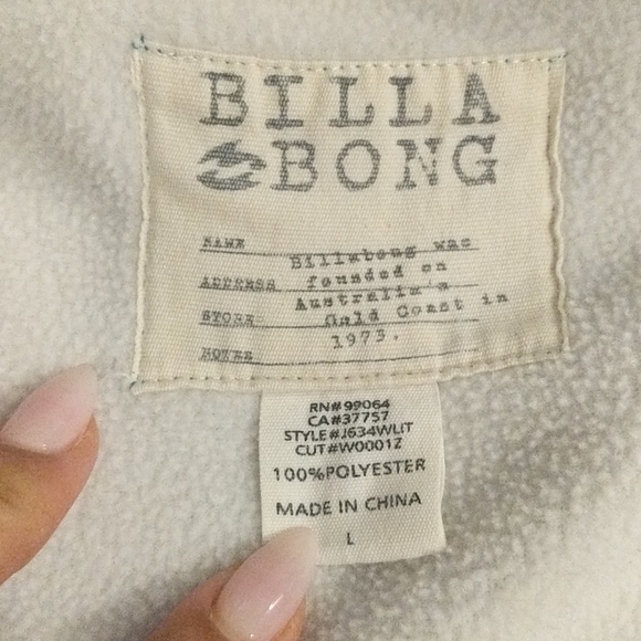 Billabong zip-up hoodie size large - Picture 6 of 6